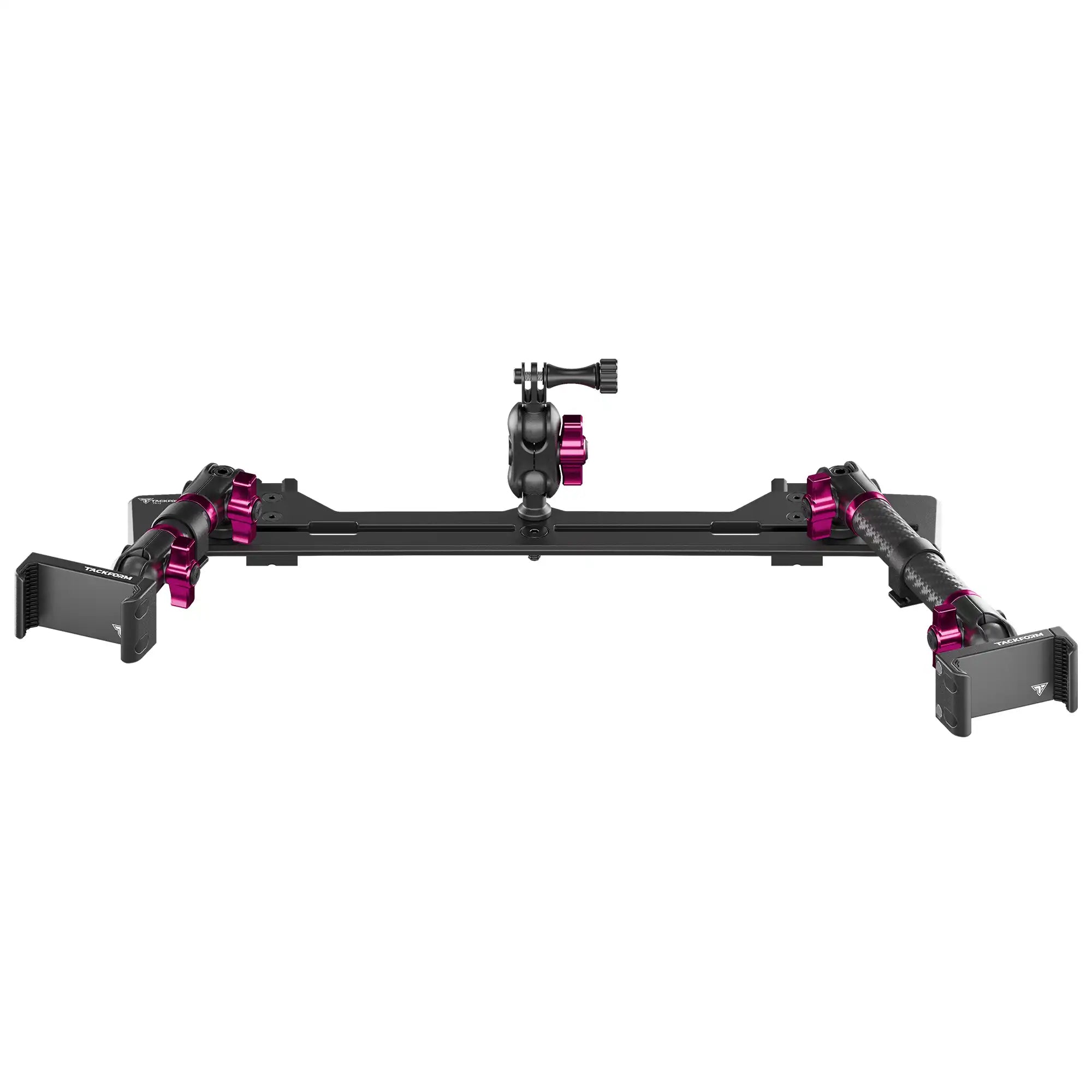 TRAXX™ - Slim Track Dash Bracket With Dual 20LITE Phone Mounts & GoPro Mount | 2021-2026 Ford Bronco & Bronco Raptor (Non-Sport)