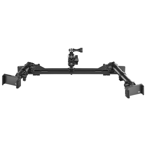 TRAXX™ - Slim Track Dash Bracket With Dual 20LITE Phone Mounts & GoPro Mount | 2021-2026 Ford Bronco & Bronco Raptor (Non-Sport)
