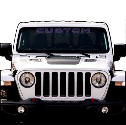 Topographical Windshield Lettering