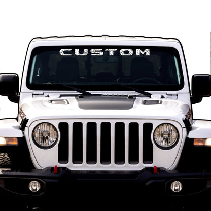 Topographical Windshield Lettering