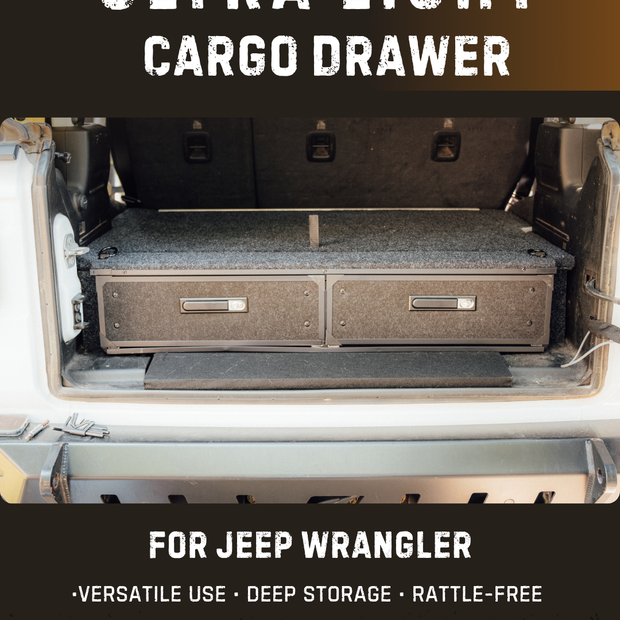 Ultralight Cargo Drawer for Wrangler JL 4xe, Rubicon, Sahara