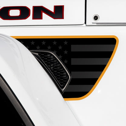 Premium Fender Vent Decal Set | Black Flag - fits Wrangler JL & Gladiator JT
