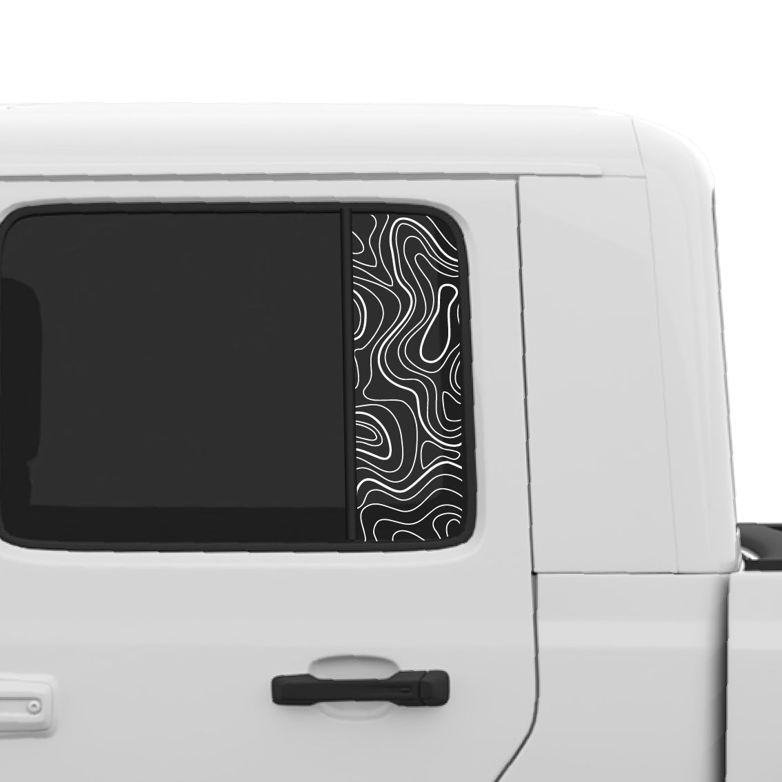 Topographic Window Graphic for Jeep Gladiator | Set of 2