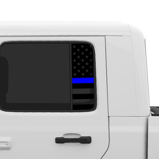 Thin Line Flag Window Graphic for Jeep Gladiator | Set of 2