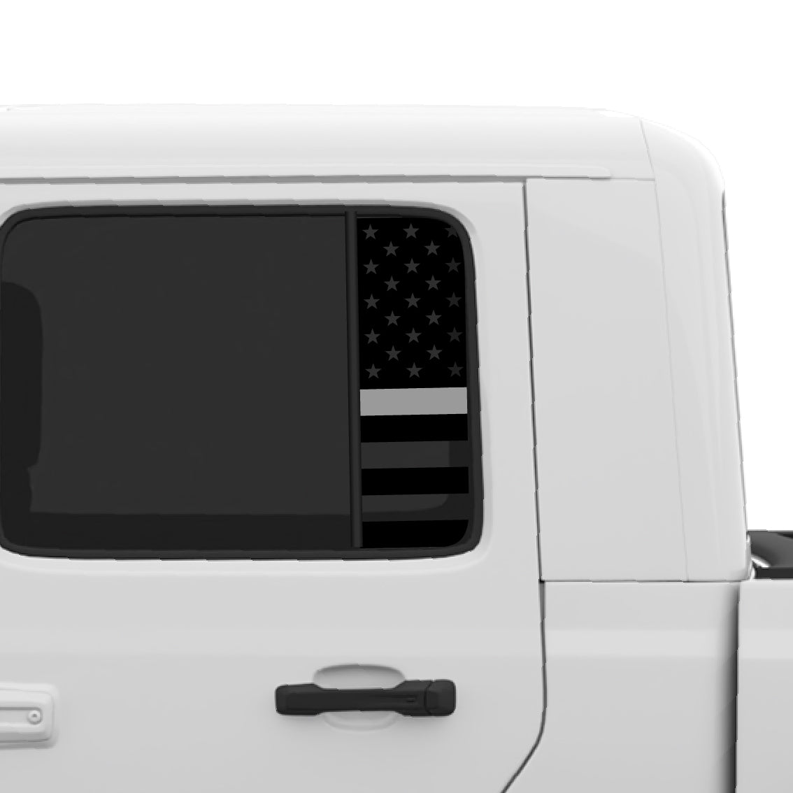 Thin Line Flag Window Graphic for Jeep Gladiator | Set of 2
