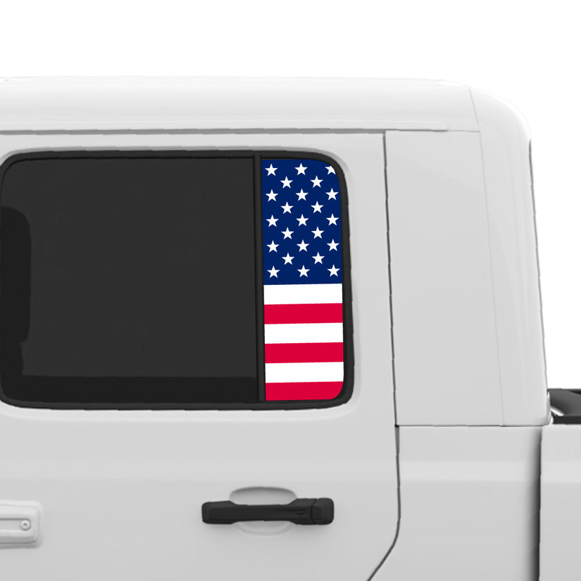 Flag Window Graphic for Gladiator JT and Wrangler JLU | Set of 2