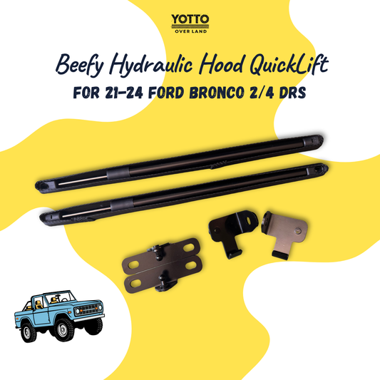 Beefy Hydraulic Hood QuickLift for 21-24 Ford Bronco 2/4 Doors