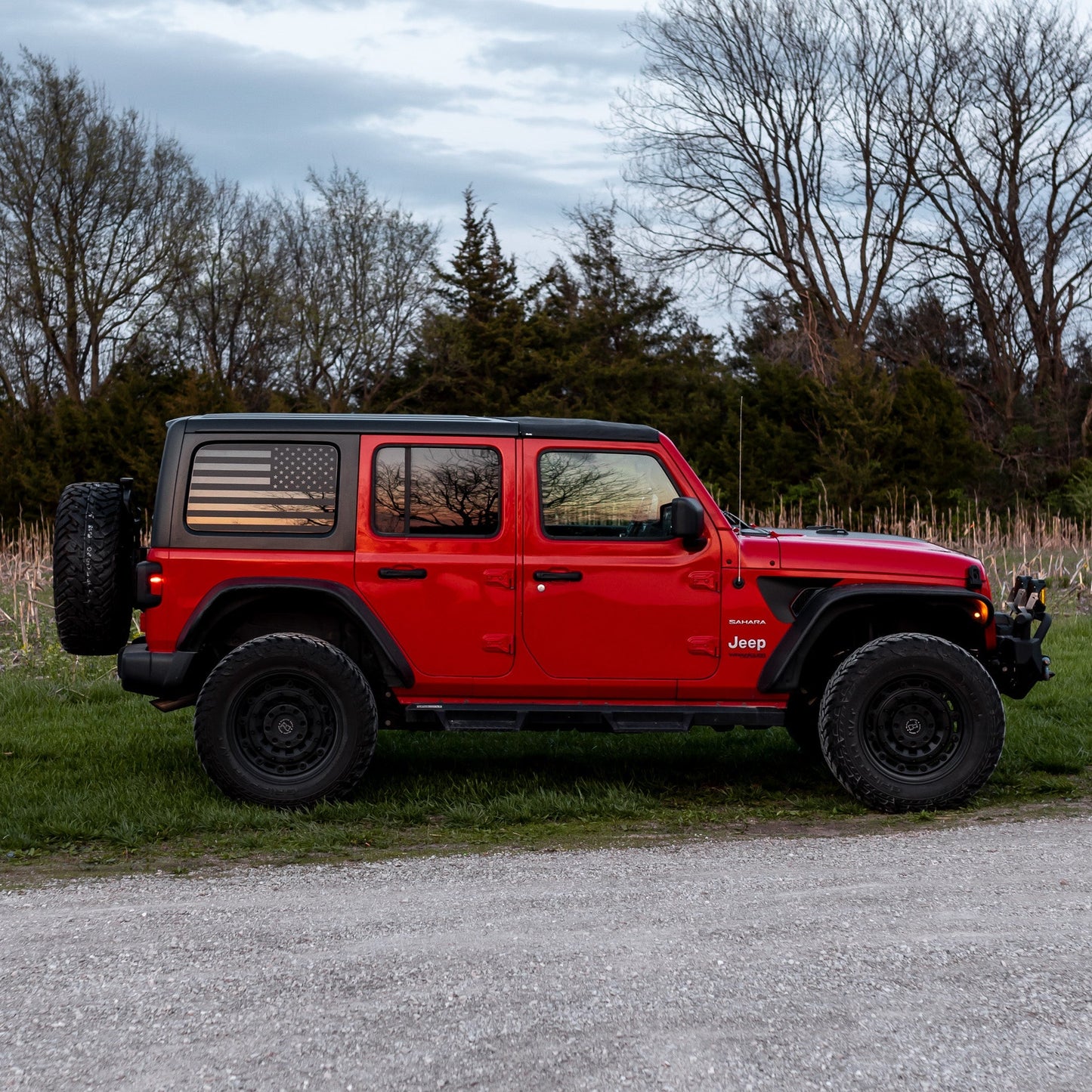 American Flag Window Graphic for Wrangler | Set of 2