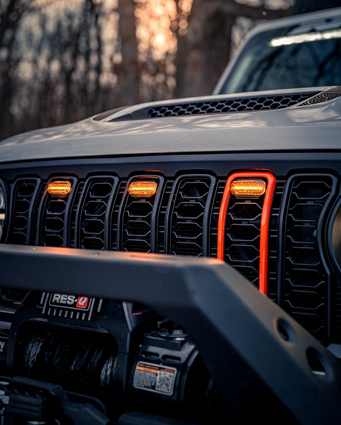 Prerunner Amber/RGB Grille Lights for 24-25 JL JT Grille