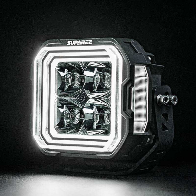 Suparee Hyper 5" LED Pod Lights w/ A-Pillar Brackets