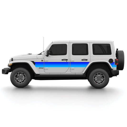 Retro Gradient Side Graphic Kit for Wrangler JL