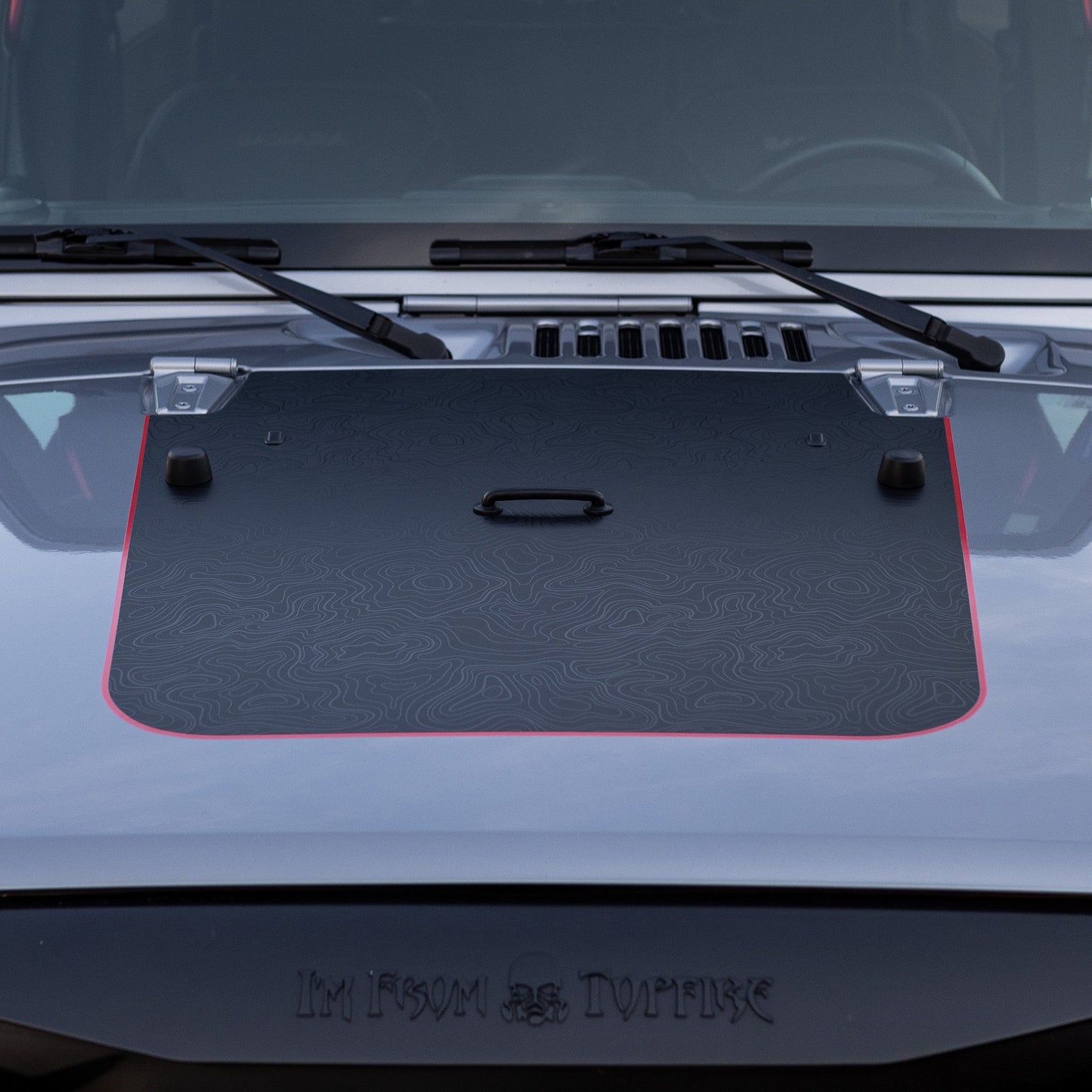 Hood Graphic for Wrangler JK | Black Topo