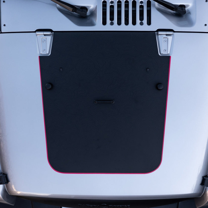 Hood Graphic for Wrangler JK | Black Topo