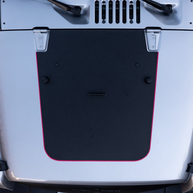 Hood Graphic for Wrangler JK | Black Topo