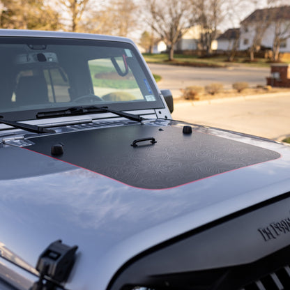 Hood Graphic for Wrangler JK | Black Topo