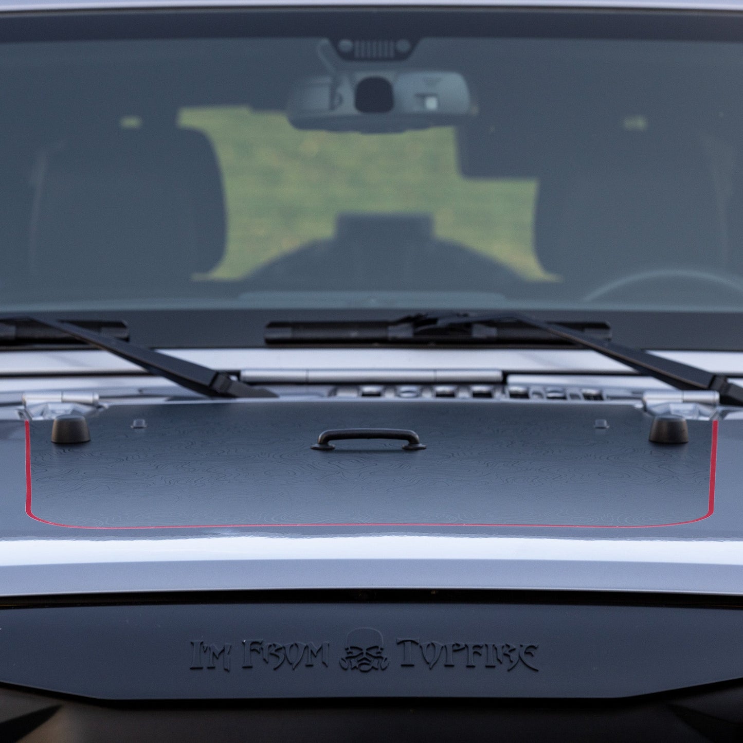 Hood Graphic for Wrangler JK | Black Topo