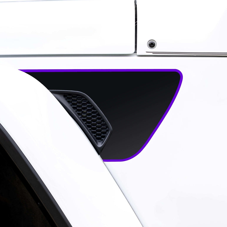 Premium Fender Vent Decal Set | Black Topo - fits Wrangler JL & Gladiator JT