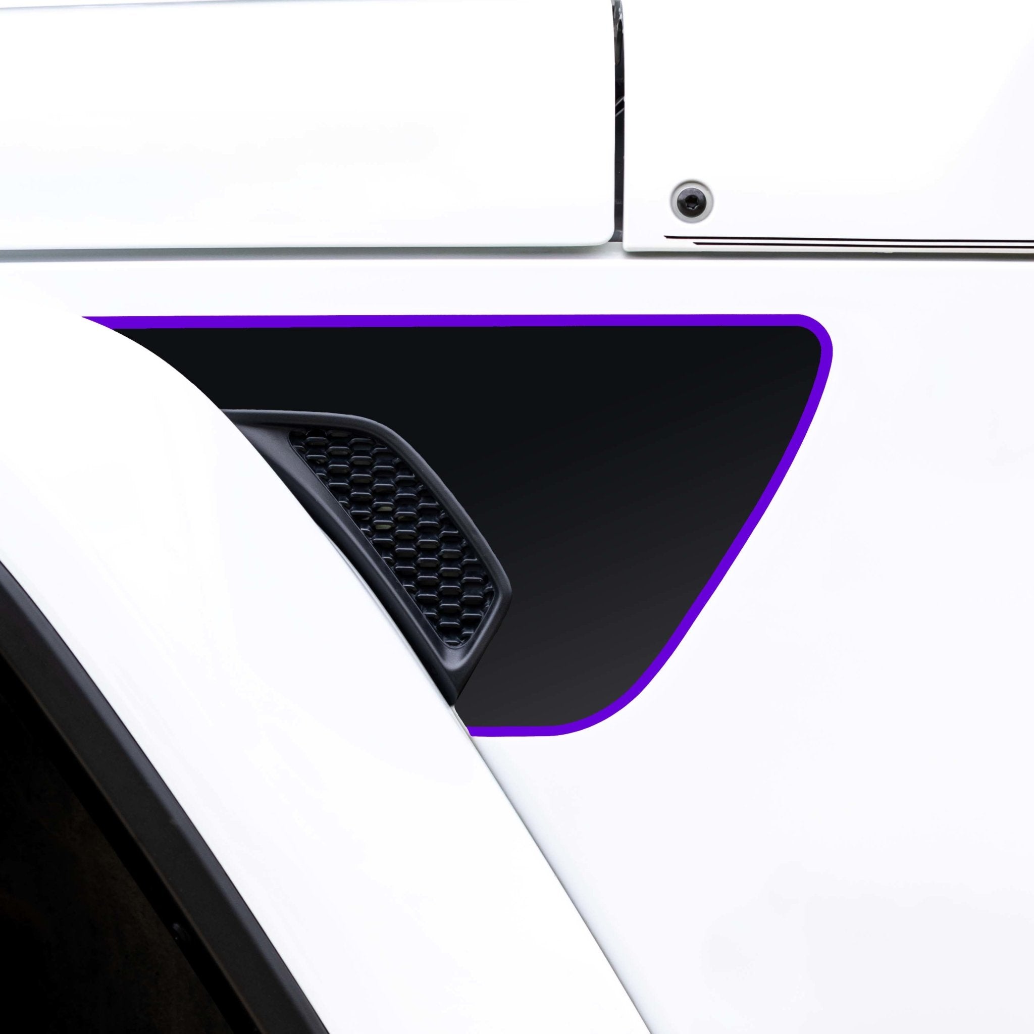 Premium Fender Vent Decal Set | Black Topo - fits Wrangler JL & Gladiator JT