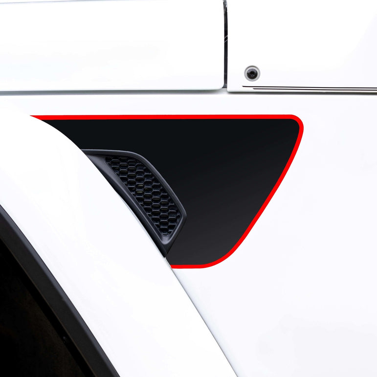 Premium Fender Vent Decal Set | Black Topo - fits Wrangler JL & Gladiator JT