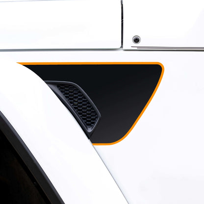 Premium Fender Vent Decal Set | Black Topo - fits Wrangler JL & Gladiator JT