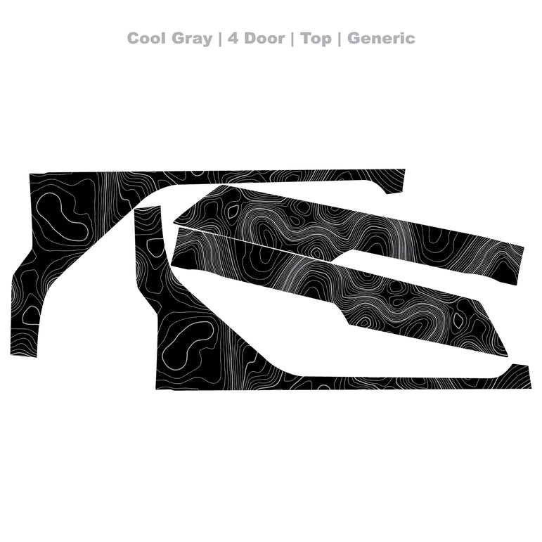 Topographic Upper Door Overlay Kit (Printed Series) - 2021+ Bronco 4 Door