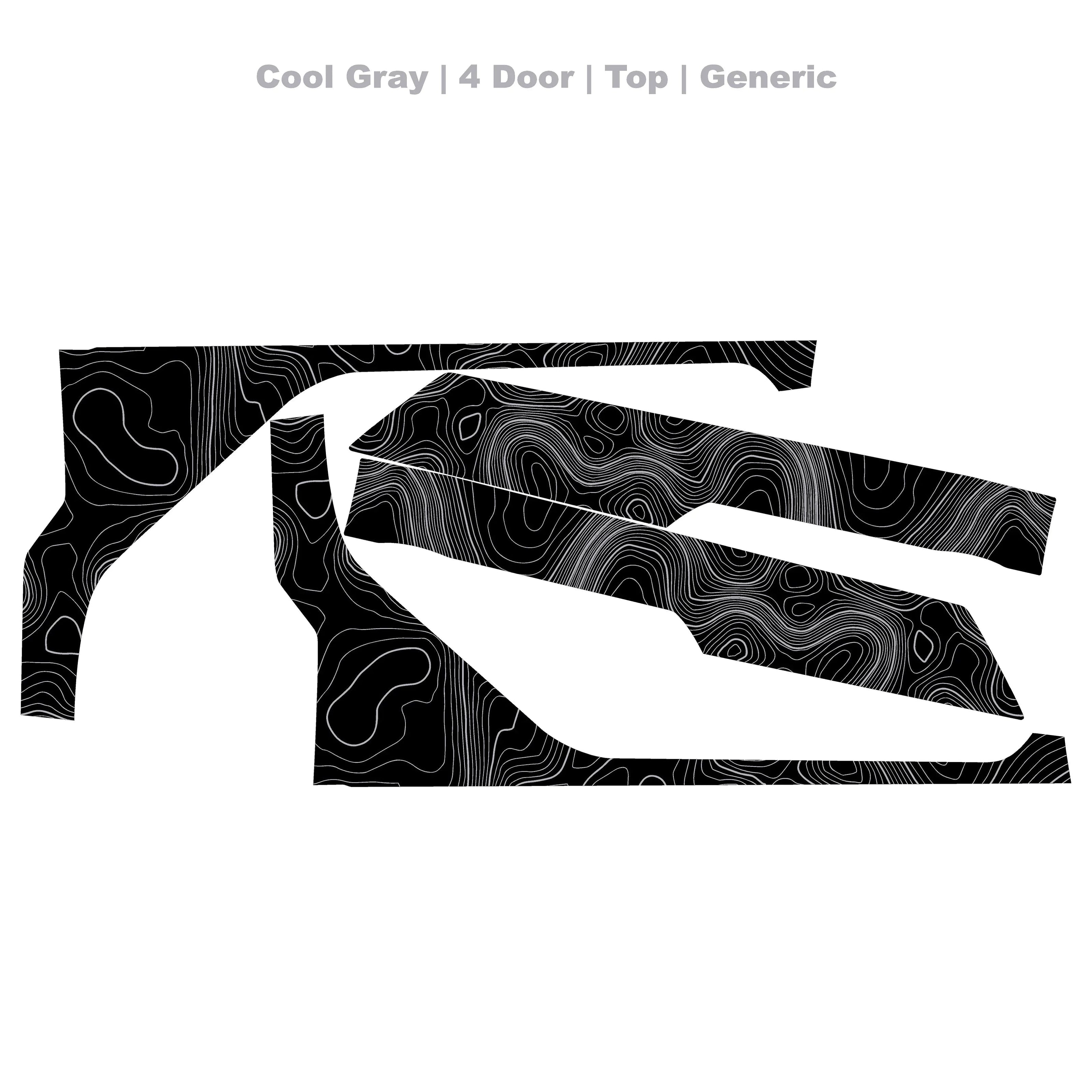 Topographic Upper Door Overlay Kit (Printed Series) - 2021+ Bronco 4 Door