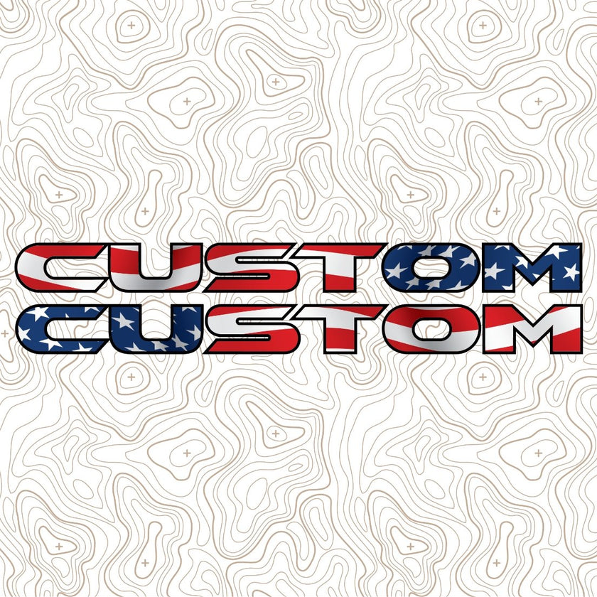American Flag Hood Lettering | Set of 2