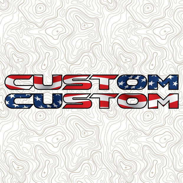 American Flag Hood Lettering | Set of 2