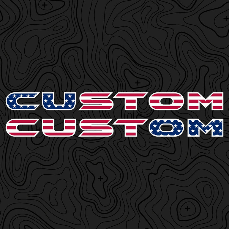 American Flag Hood Lettering | Set of 2