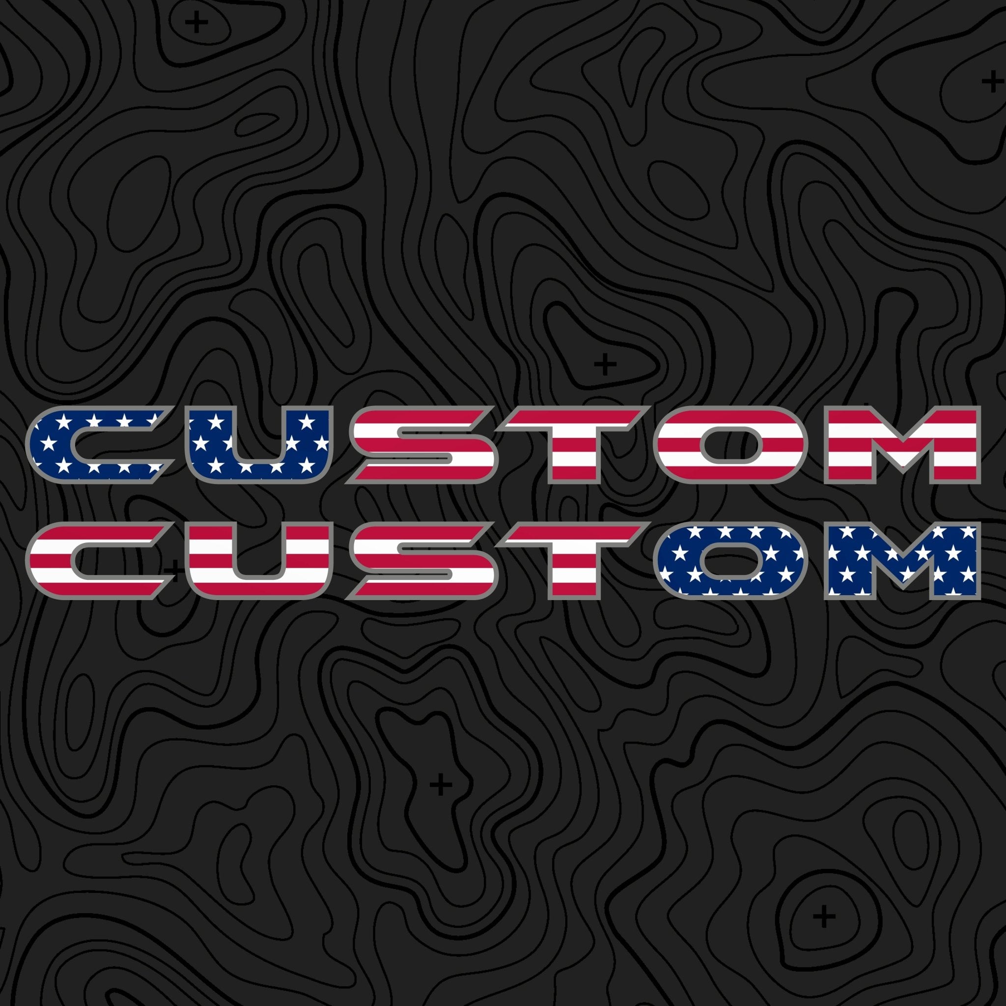 American Flag Hood Lettering | Set of 2