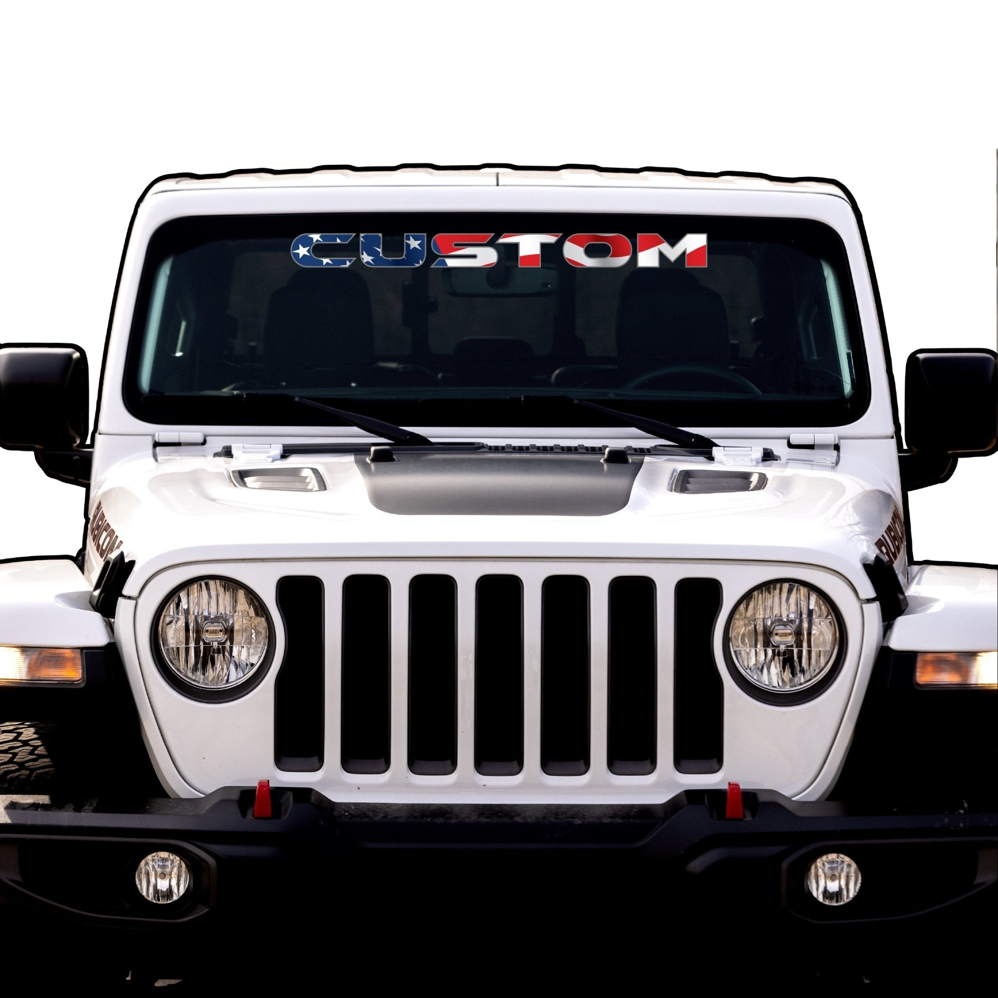 American Flag Windshield Lettering
