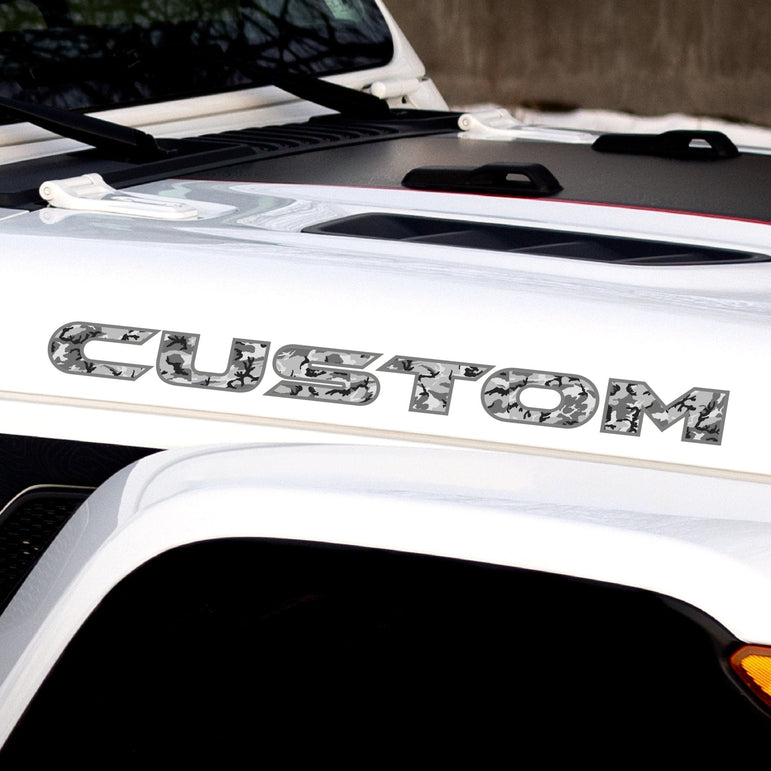 Camo Hood Lettering | Set of 2