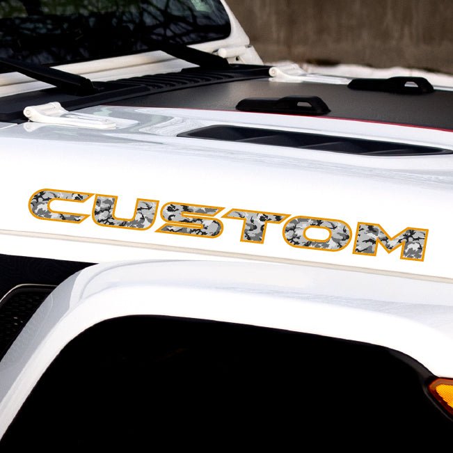 Camo Hood Lettering | Set of 2