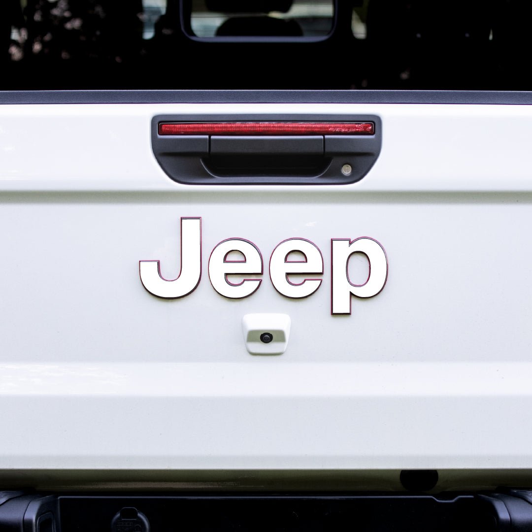 Jeep Gladiator Emblem Overlay Decal Set | Solid Colors