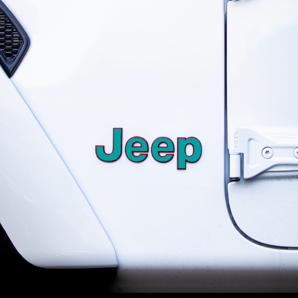 Jeep Gladiator Emblem Overlay Decal Set | Solid Colors