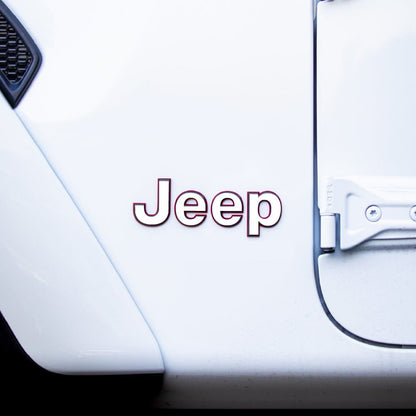 Jeep Gladiator Emblem Overlay Decal Set | Solid Colors