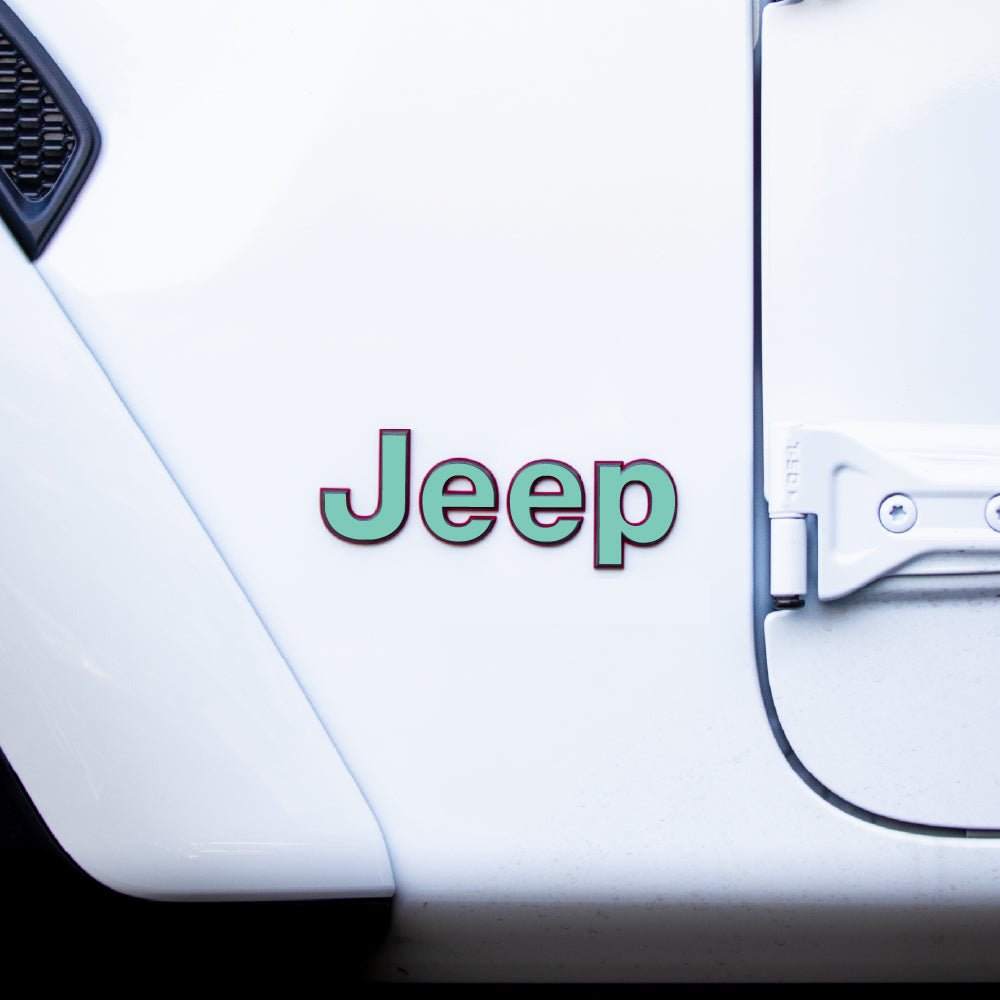 Jeep Gladiator Emblem Overlay Decal Set | Solid Colors