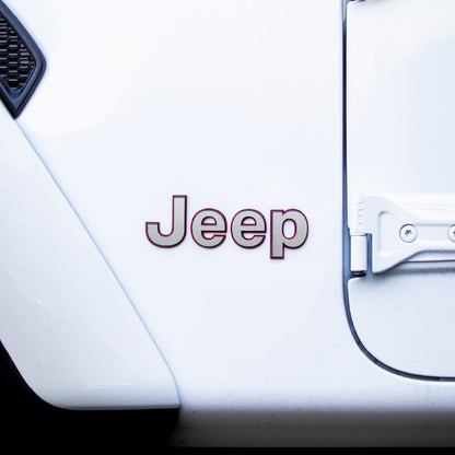 Jeep Gladiator Emblem Overlay Decal Set | Solid Colors