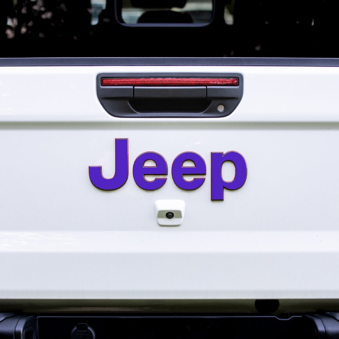 Jeep Gladiator Emblem Overlay Decal Set | Solid Colors