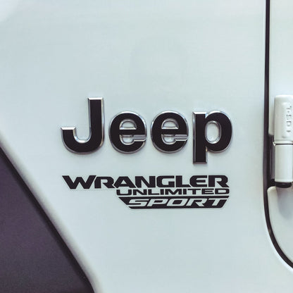 Jeep Gladiator Emblem Overlay Decal Set | Solid Colors