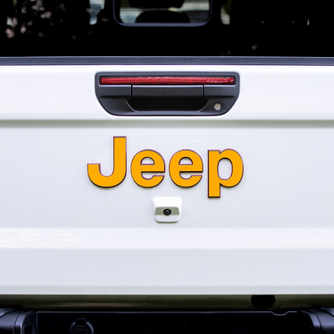 Jeep Gladiator Emblem Overlay Decal Set | Solid Colors