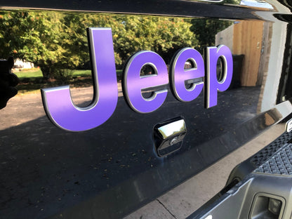 Jeep Gladiator Emblem Overlay Decal Set | Solid Colors