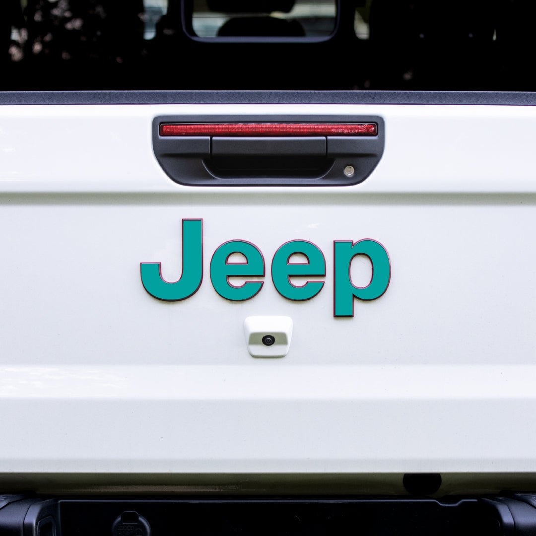 Jeep Gladiator Emblem Overlay Decal Set | Solid Colors