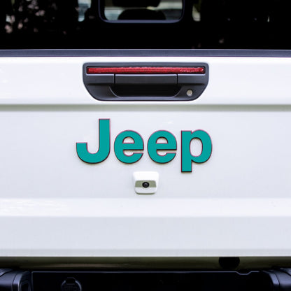 Jeep Gladiator Emblem Overlay Decal Set | Solid Colors
