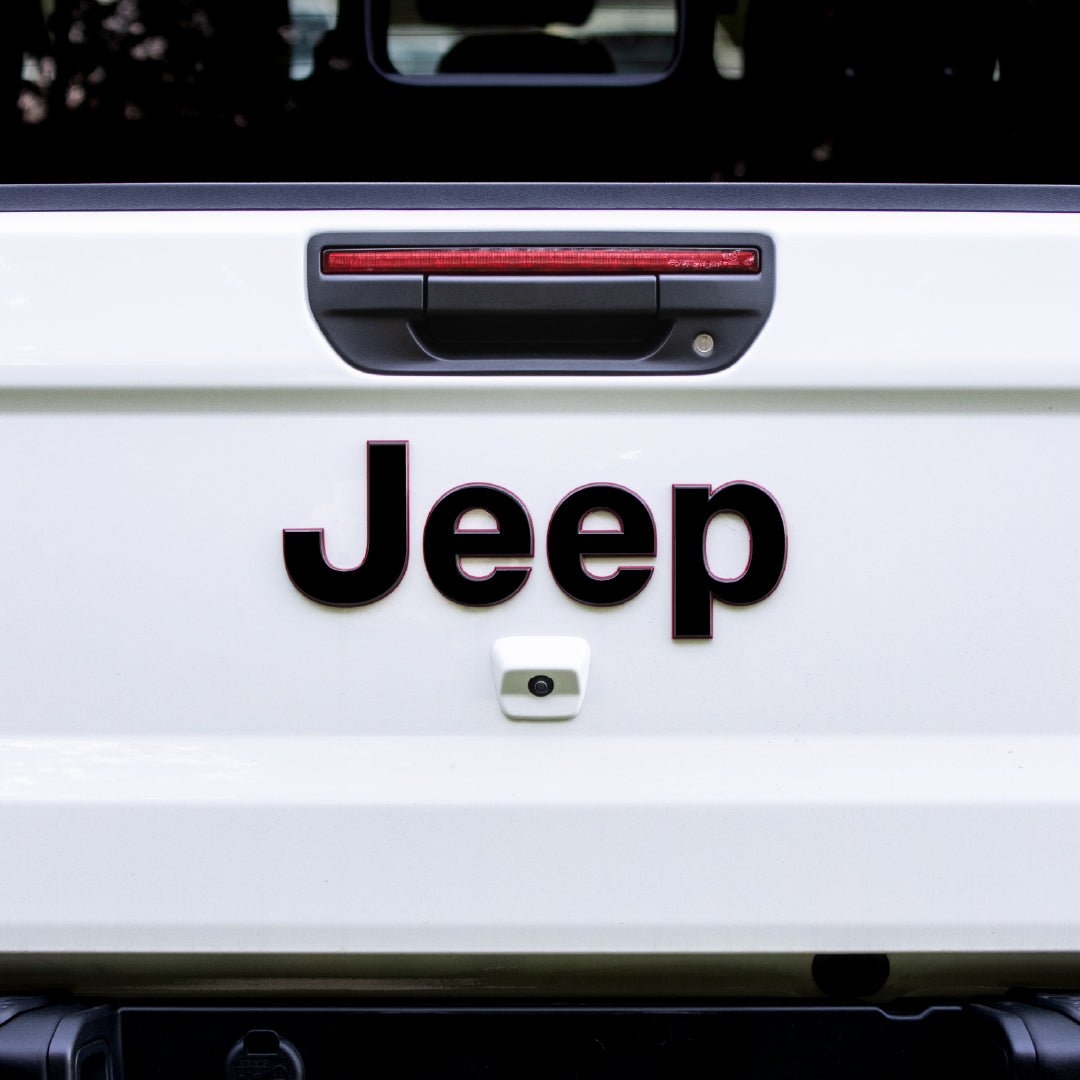Jeep Gladiator Emblem Overlay Decal Set | Solid Colors