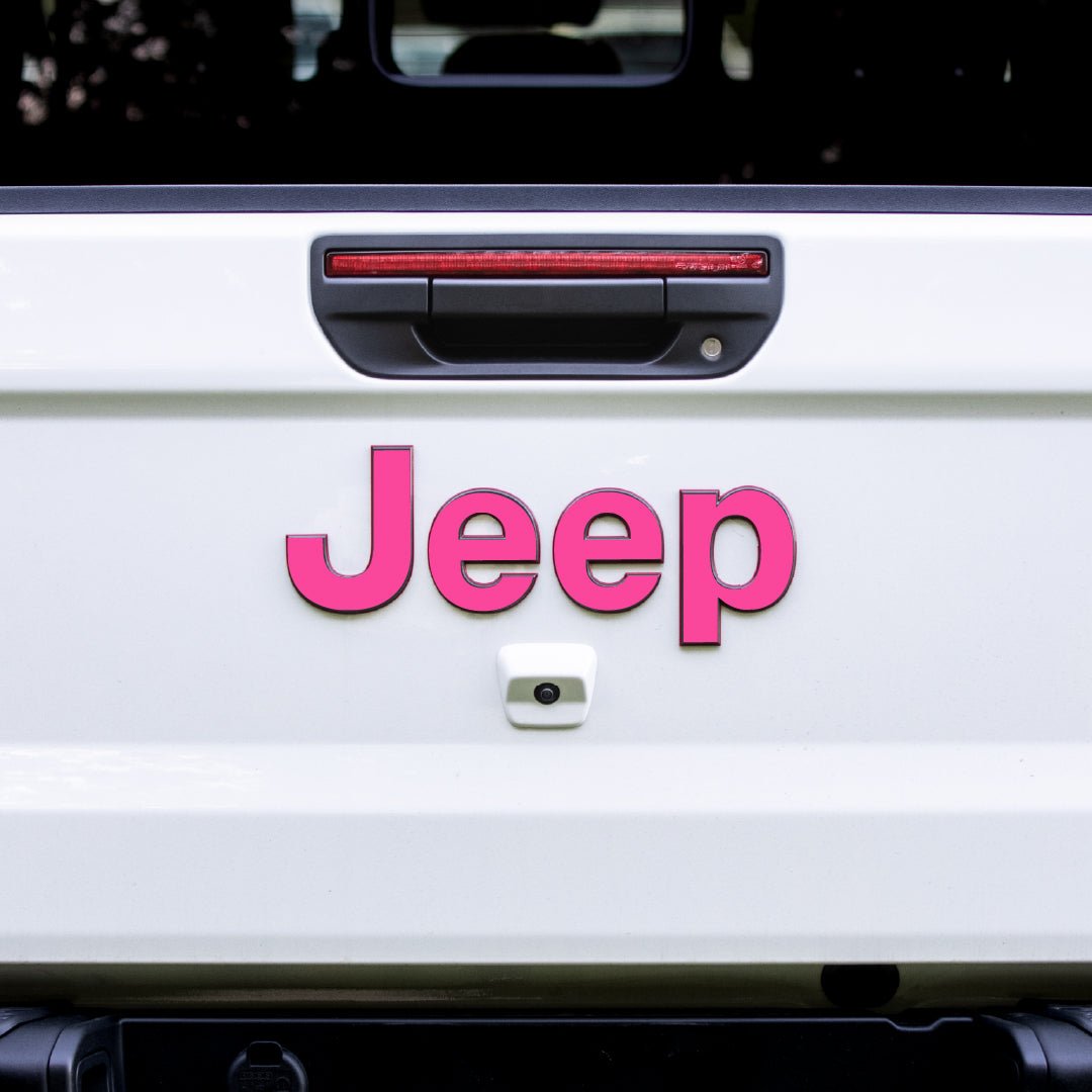 Jeep Gladiator Emblem Overlay Decal Set | Solid Colors