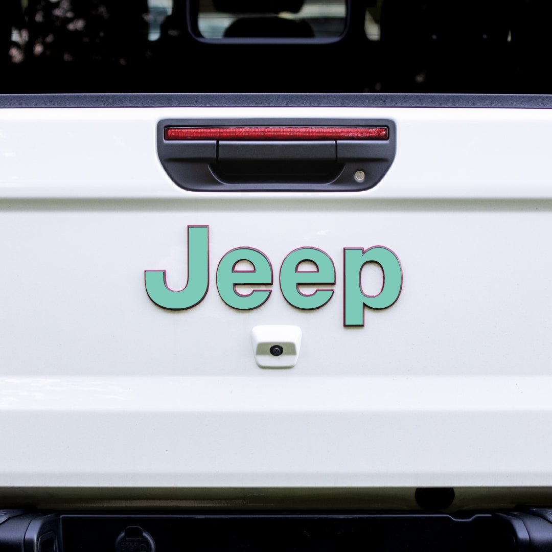 Jeep Gladiator Emblem Overlay Decal Set | Solid Colors