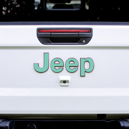 Jeep Gladiator Emblem Overlay Decal Set | Solid Colors