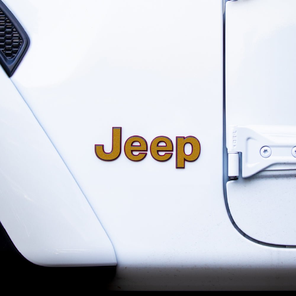 Jeep Gladiator Emblem Overlay Decal Set | Solid Colors