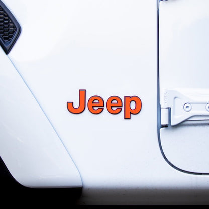 Jeep Gladiator Emblem Overlay Decal Set | Solid Colors